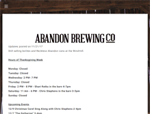 Tablet Screenshot of abandonbrewing.com